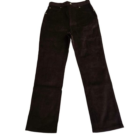 NWT Thakoon Womens Corduroy Straight-Leg Pants Brown Size 8 Designer Minimalist - Picture 3 of 12